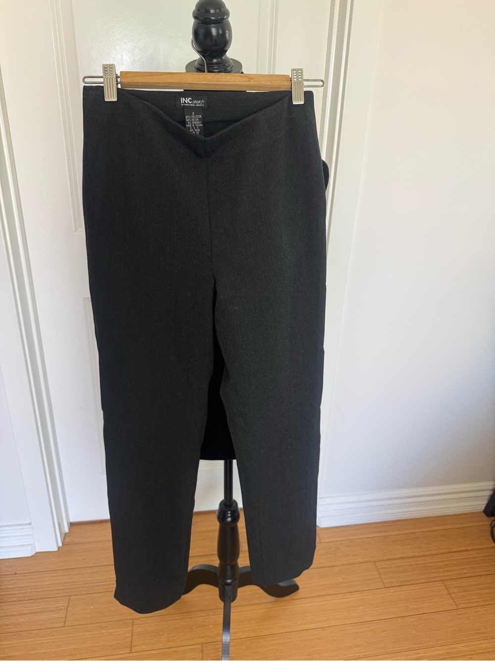 INC International Concepts Black Straight-Leg Women's Dress Pants